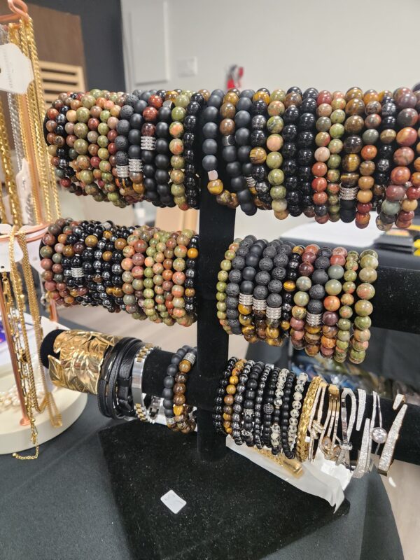 Unisex Natural stone beads.