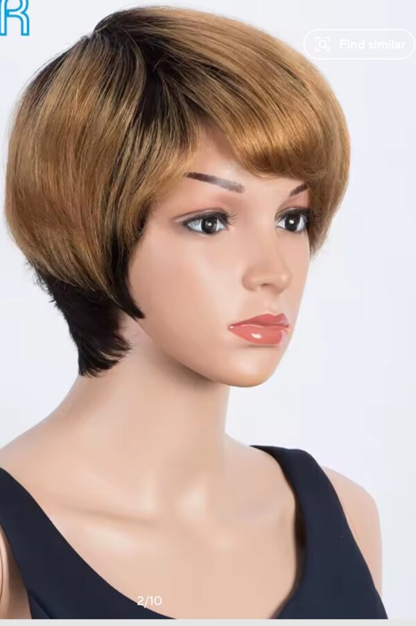 100% human Hair Short Ombre Pixies wig.
