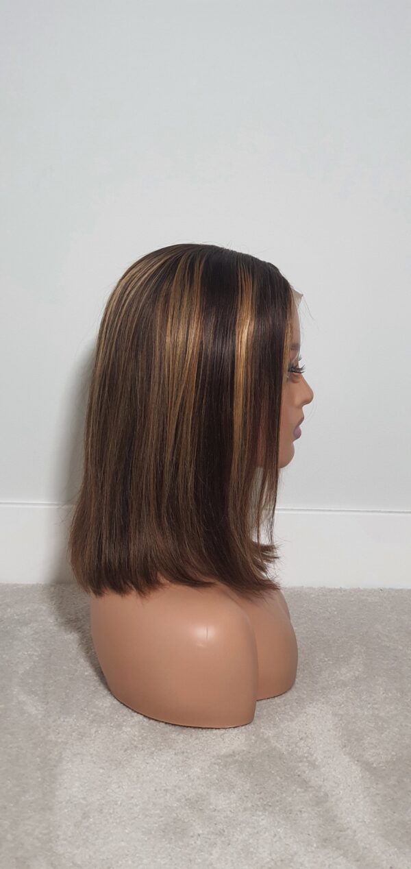 10" 5 by 5 100% Human Hair Piano Bob - Image 5